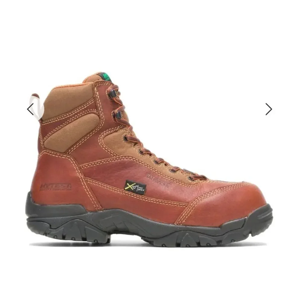 Hytest Apex Waterproof Composite Toe Work Boots 11.5W Brown Construction Safety